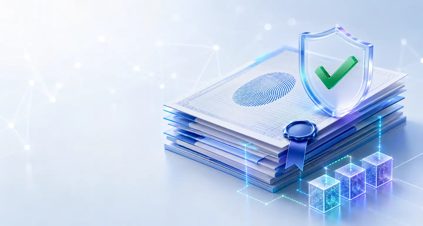 Authenticated documents protected by a digital fingerprint, secure seal and verification shield